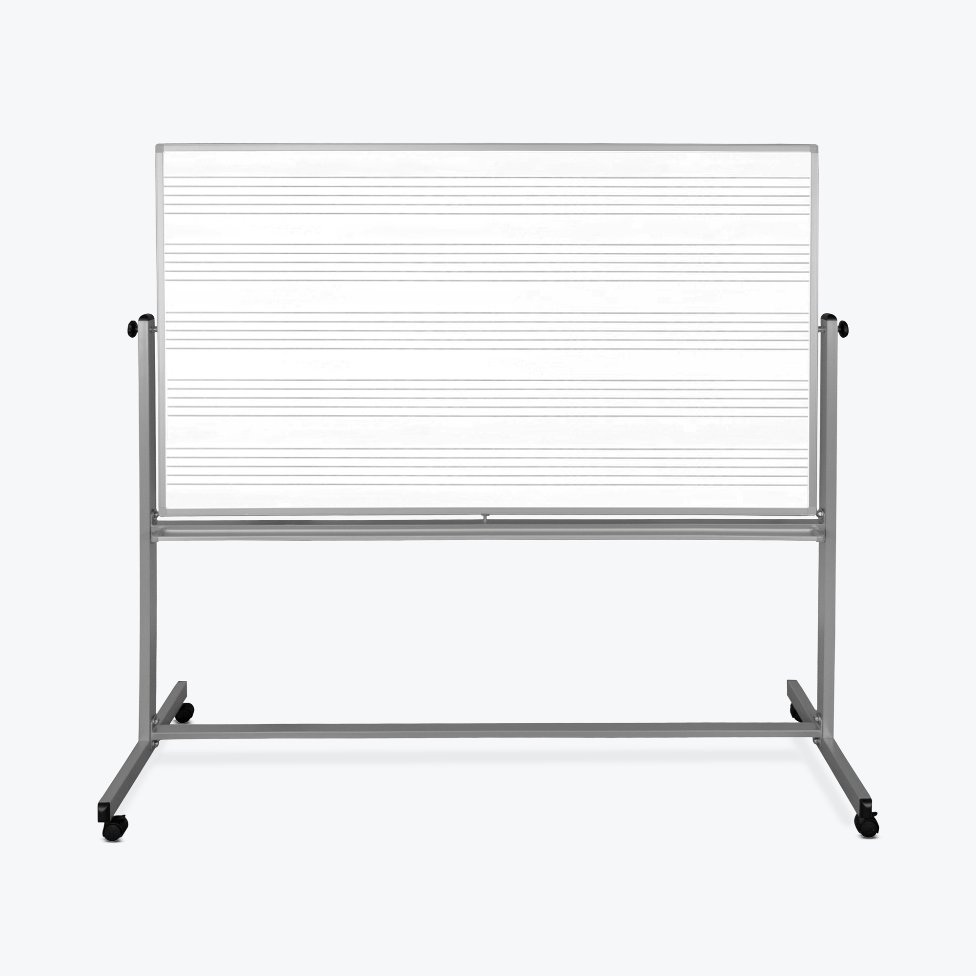 Luxor Mobile Magnetic Dry Erase Music Board, Color Finish White, Pieces (qty.) 1, Material Steel, Model# MB7248MM
